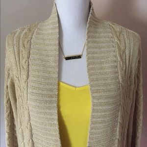 Charter Club Cable Knit Open Front Cardigan