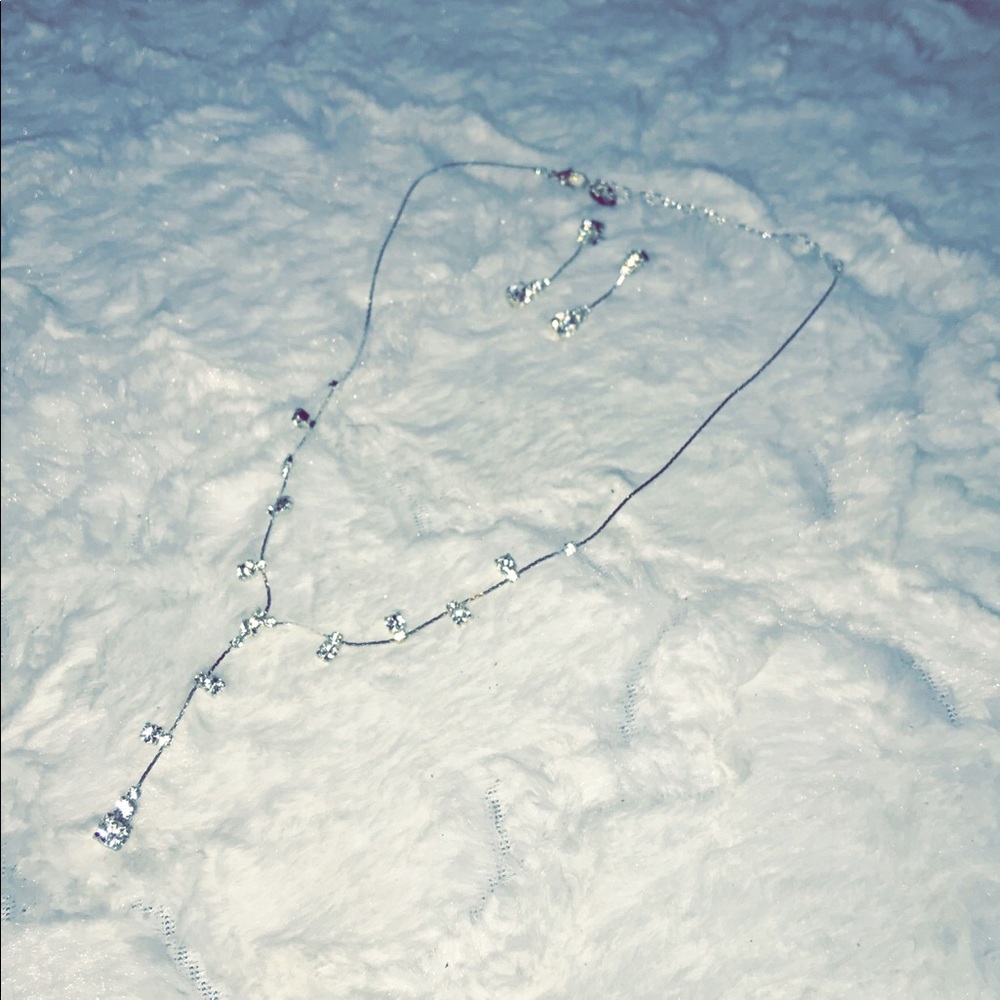 Glam Formal Necklace and Earring Set