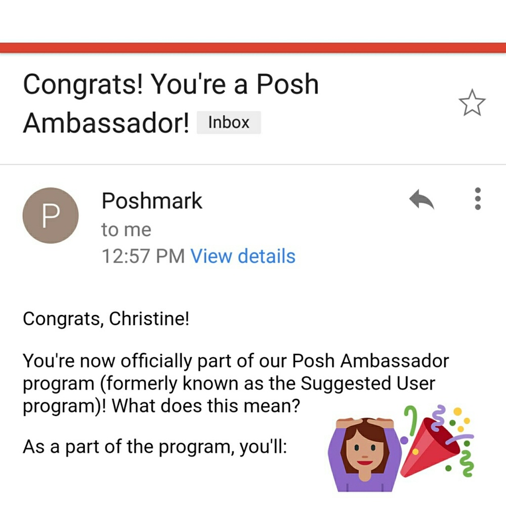 I'm a Posh Ambassador!!🤗🎆🎇🎉