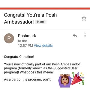 I'm a Posh Ambassador!!🤗🎆🎇🎉