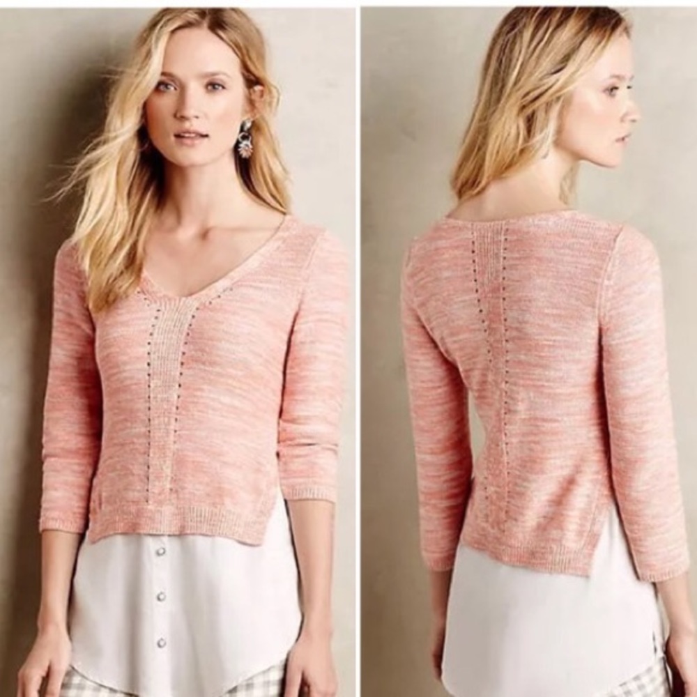 Anthropologie moth layered sweater