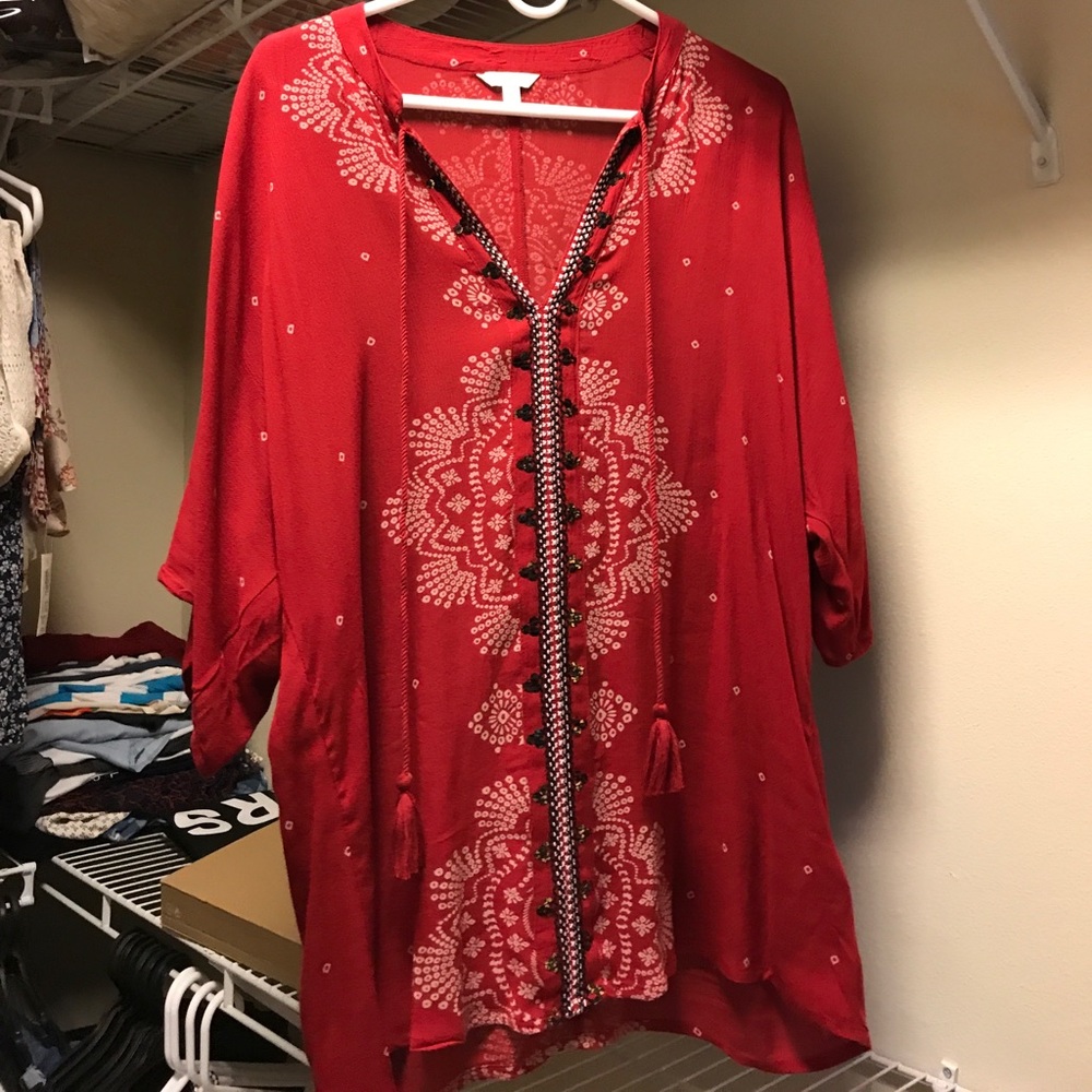 Printed and embellished shirt