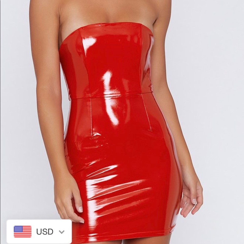 Red Latex Dress