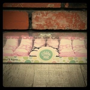 Little me 3 pack of socks. 0-12 m