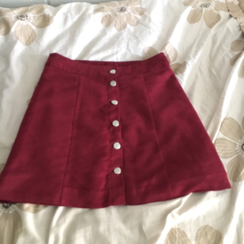 h&m suede skirt