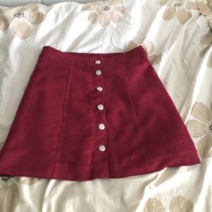 h&m suede skirt