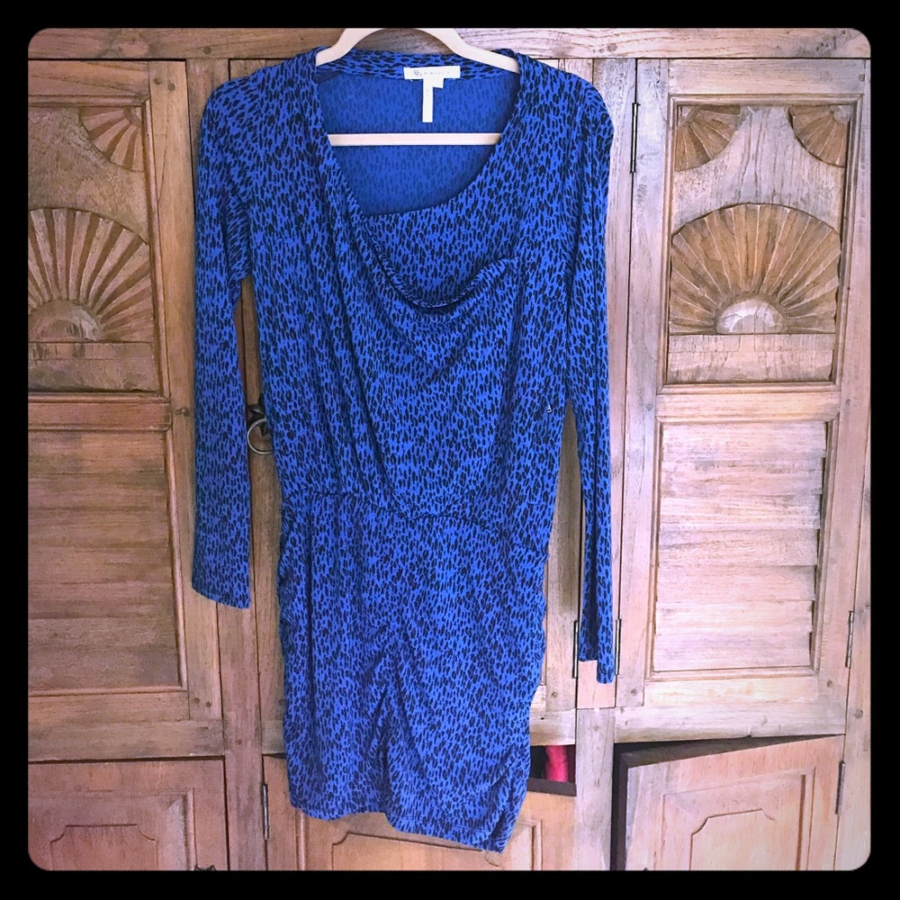 BCBGeneration blue leopard dress