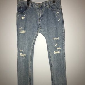 Denim ripped jeans