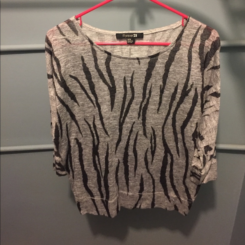 Forever 21 Zebra Print Top