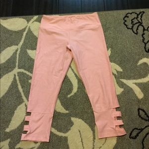 Pink workout capris