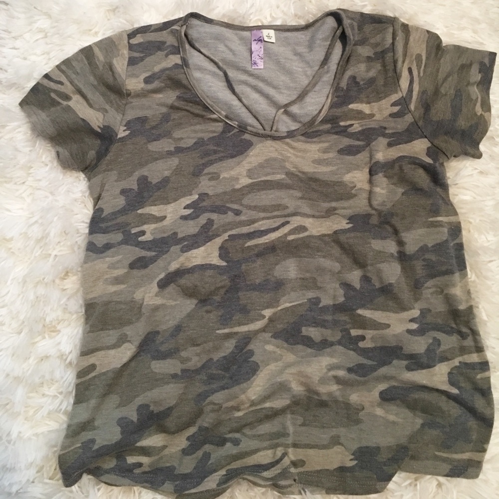 Francesca's camouflage t-shirt