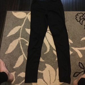 Black workout pants w/see through panels
