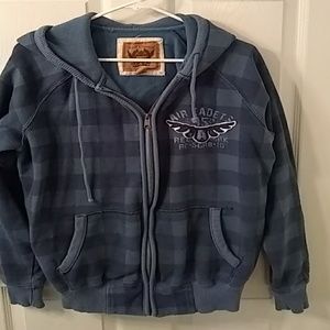 Mens L red camel hoodie