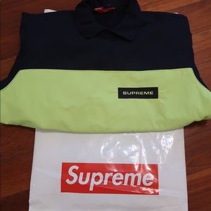 SUPREME FW17 NAVY POLO CREWNECK