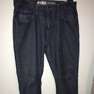 Skinny blue jeans