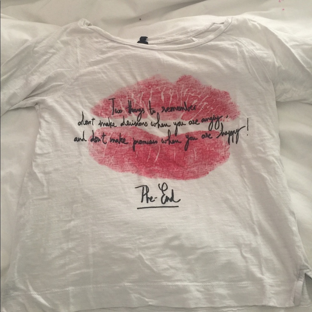 Two casual shirts with cool phrases