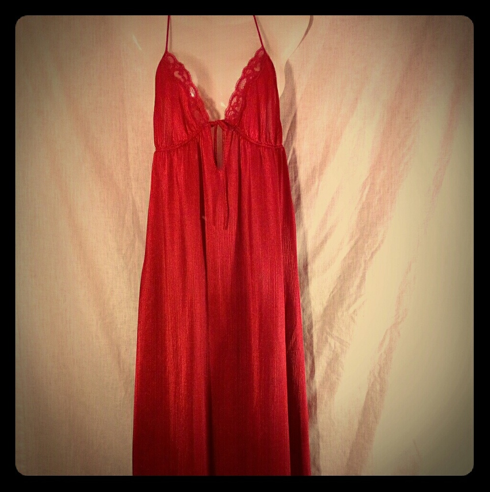 Vntge 70s/80s Barad&Co Long Night Gown SzL - ILGWU