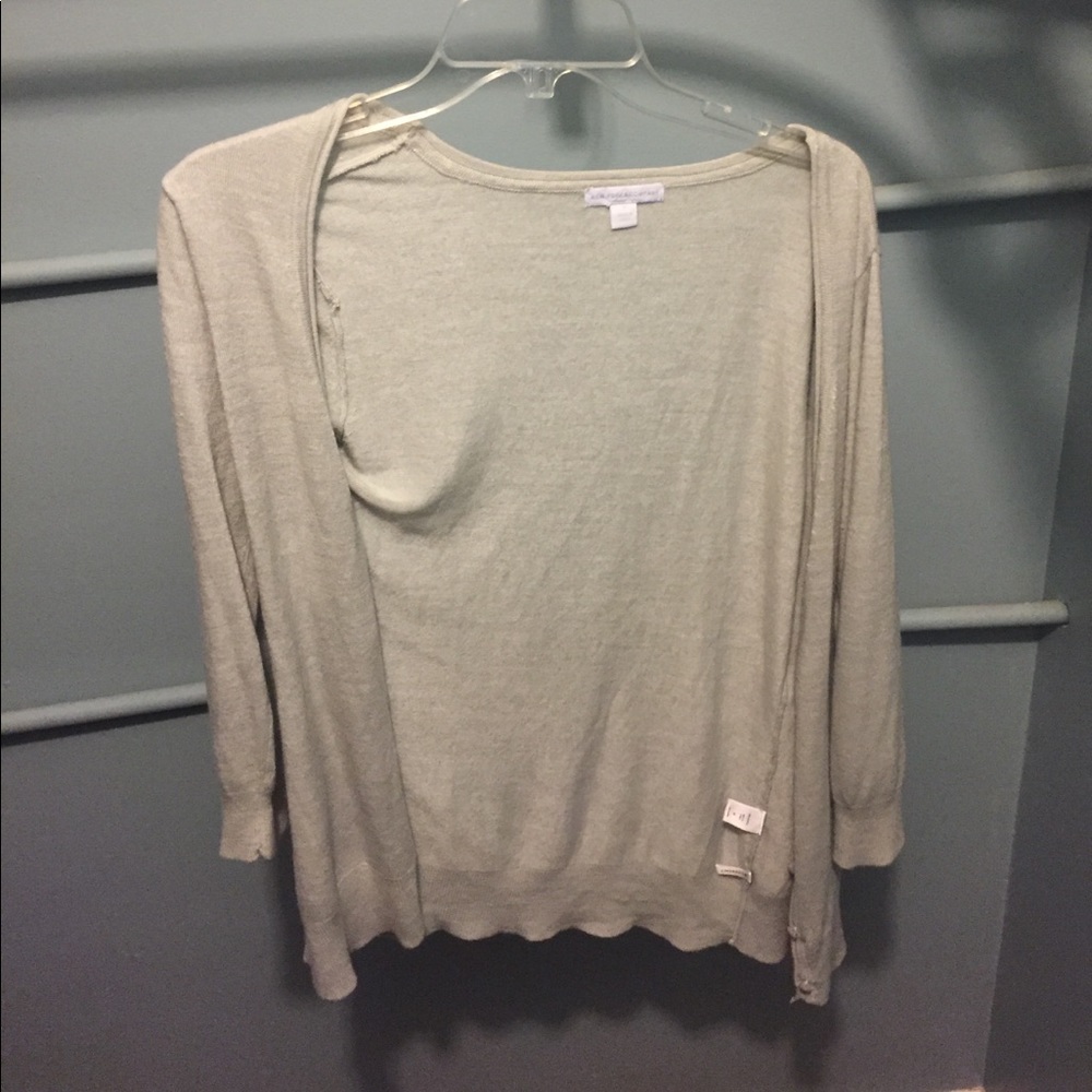 New York & Co. Light Gray Cardigan