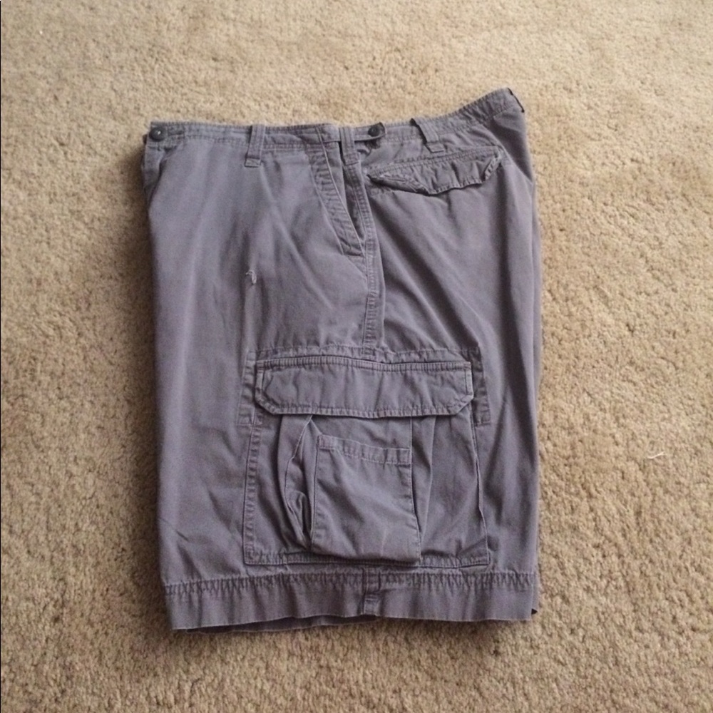 Grey cargo shorts