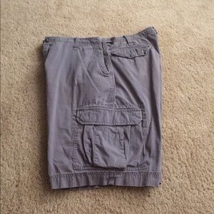 Grey cargo shorts