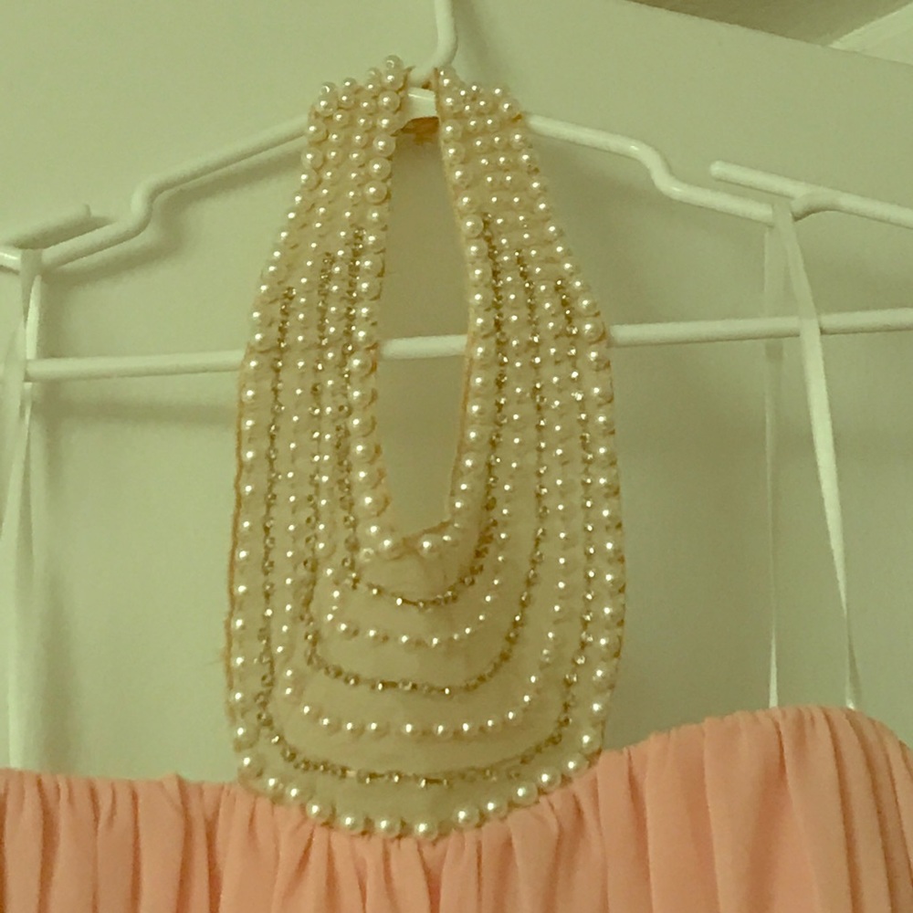 Beautiful halter top bridesmaid dress. Never worn