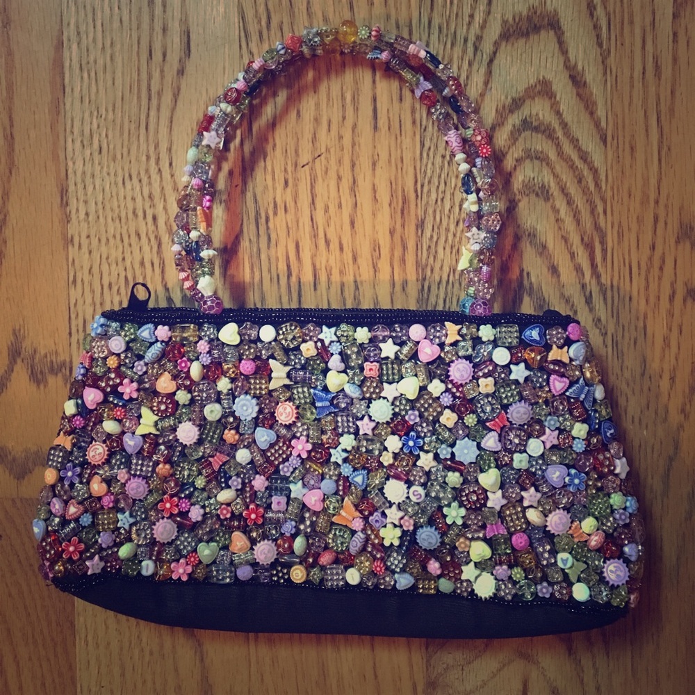 Multicolor Girl's Charm Purse with Zip