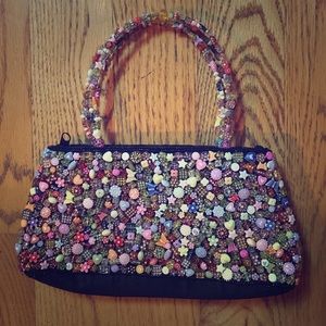 Multicolor Girl's Charm Purse with Zip