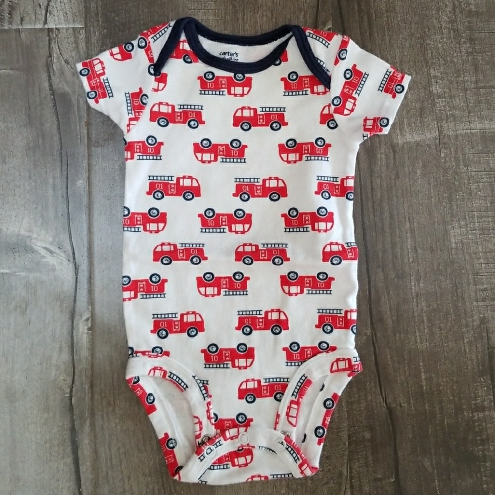Carters fire truck onesie 3 months