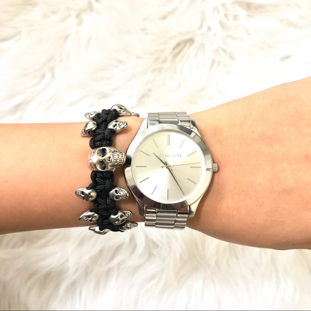 ☠️Here come Halloween! Braided Skull Wrap Bracelet