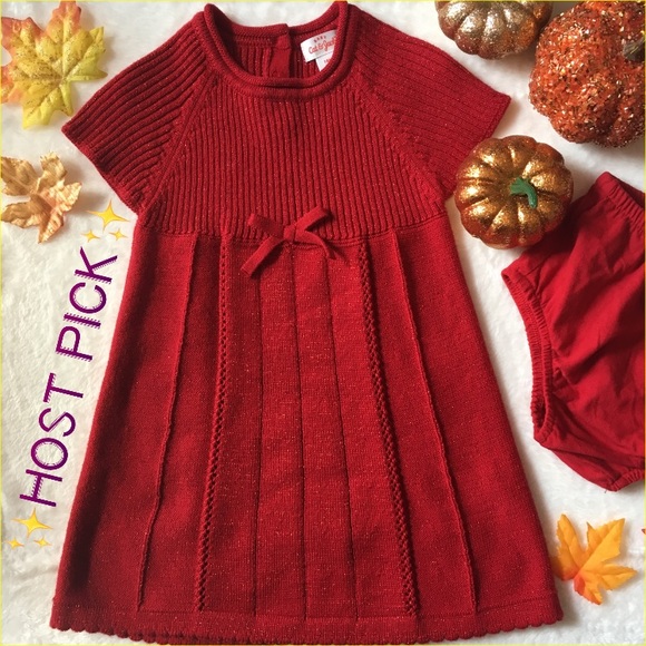 cat and jack red sweater dress