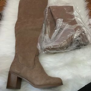 Over the knee heeled boot