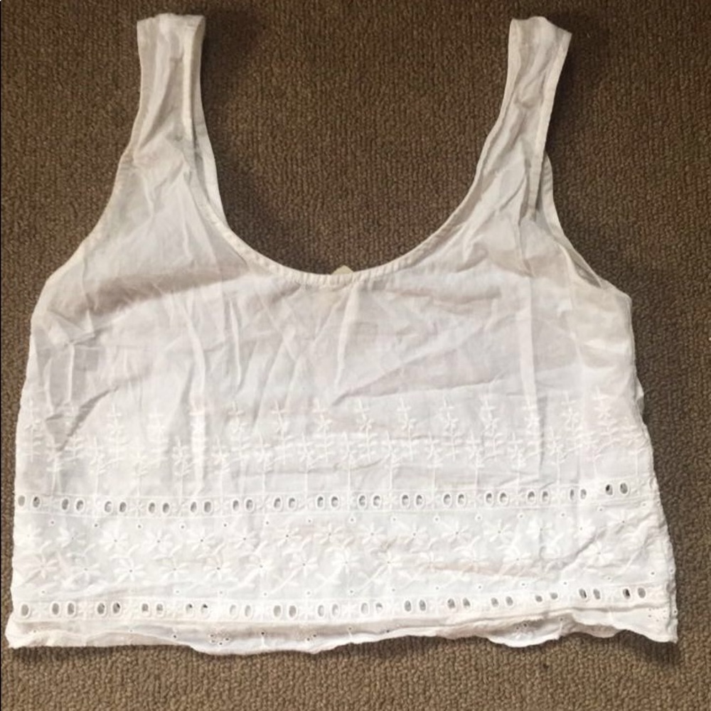 Pacsun x LA Hearts white girly crop top size XS