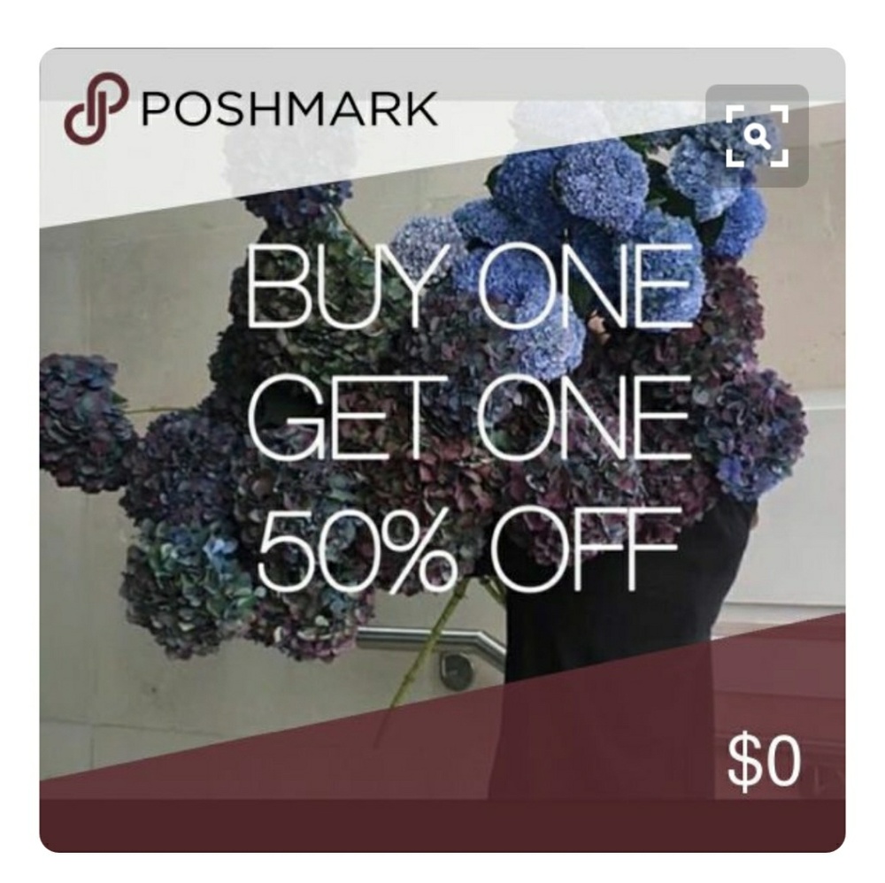 Buy one get one half off.