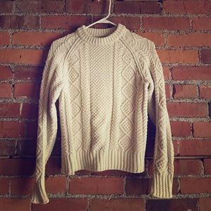 Women's LL Bean Cotton Fishermans Sweater size S