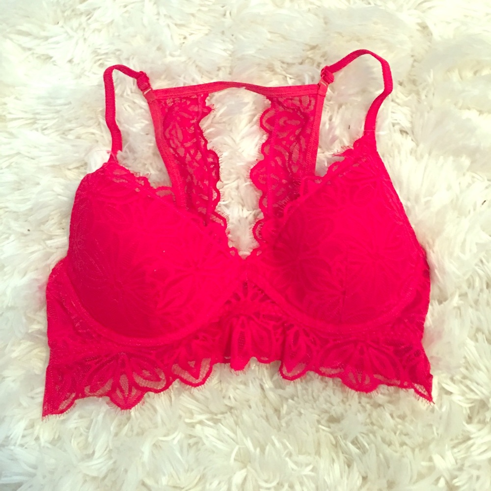Victoria's Secret PINK lace red bra