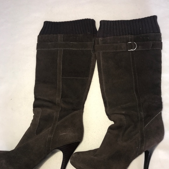 Guess Brown Leg Warmer Suede Boots Size 7.5 - Picture 4 of 4