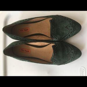 Green Miz Mooz suede women flats