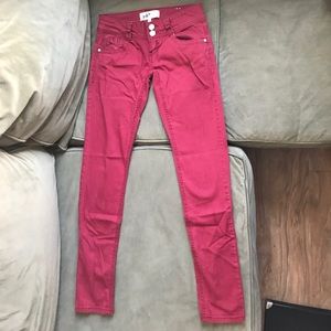 Jolt Skinny Jeans size 1 red /  burgundy / wine