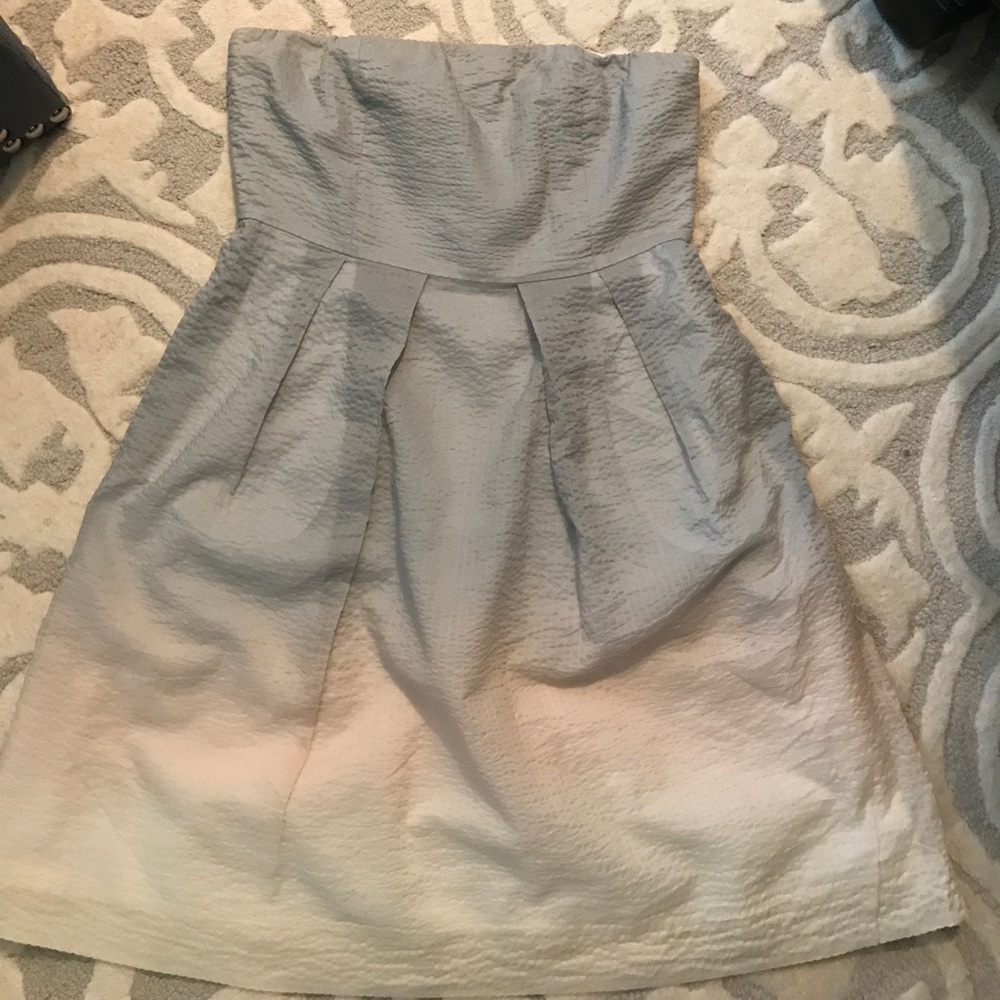 J.Crew strapless gray-blush-white ombré dress Sz10