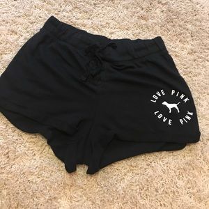 High waisted black PINK shortie