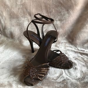 Ralph Lauren Collection Brown Suede heels. Sz 9.5