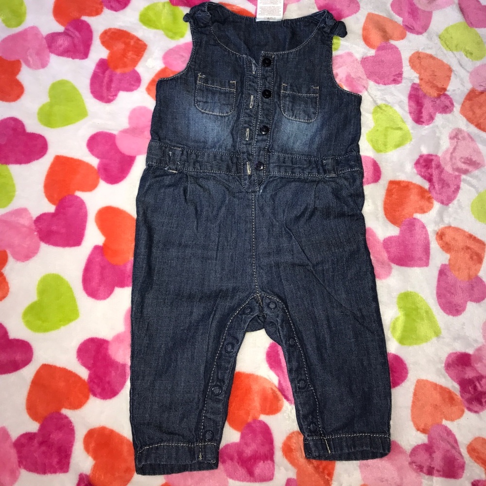 Jean jump suit.