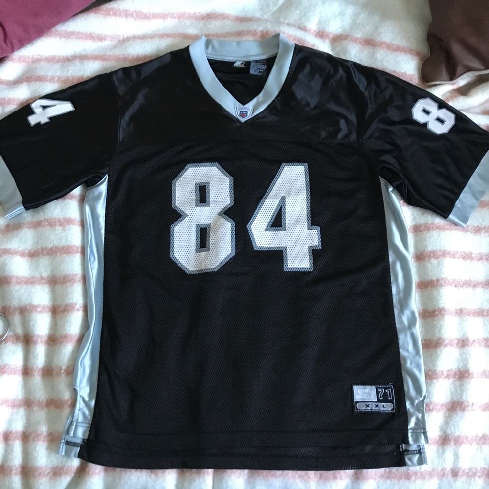 STARTER Vintage Black V Neck Mesh Jersey #84