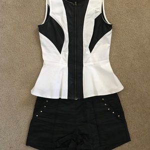 Black and white outfit from Bebe