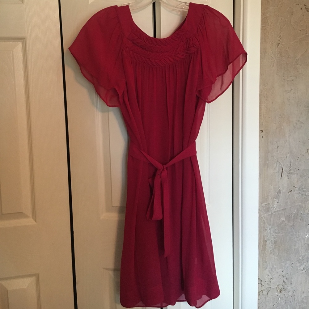 Pink silk dress