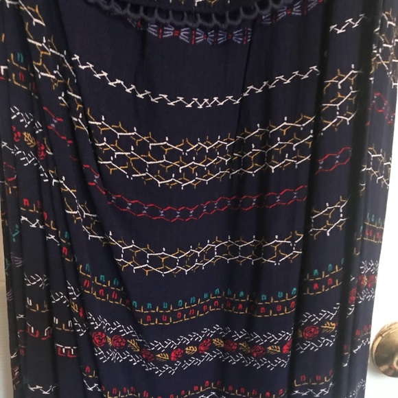 One shoulder flowy navy dress - Picture 2 of 3