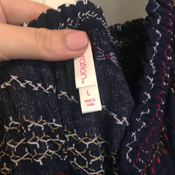 One shoulder flowy navy dress - Picture 3 of 3