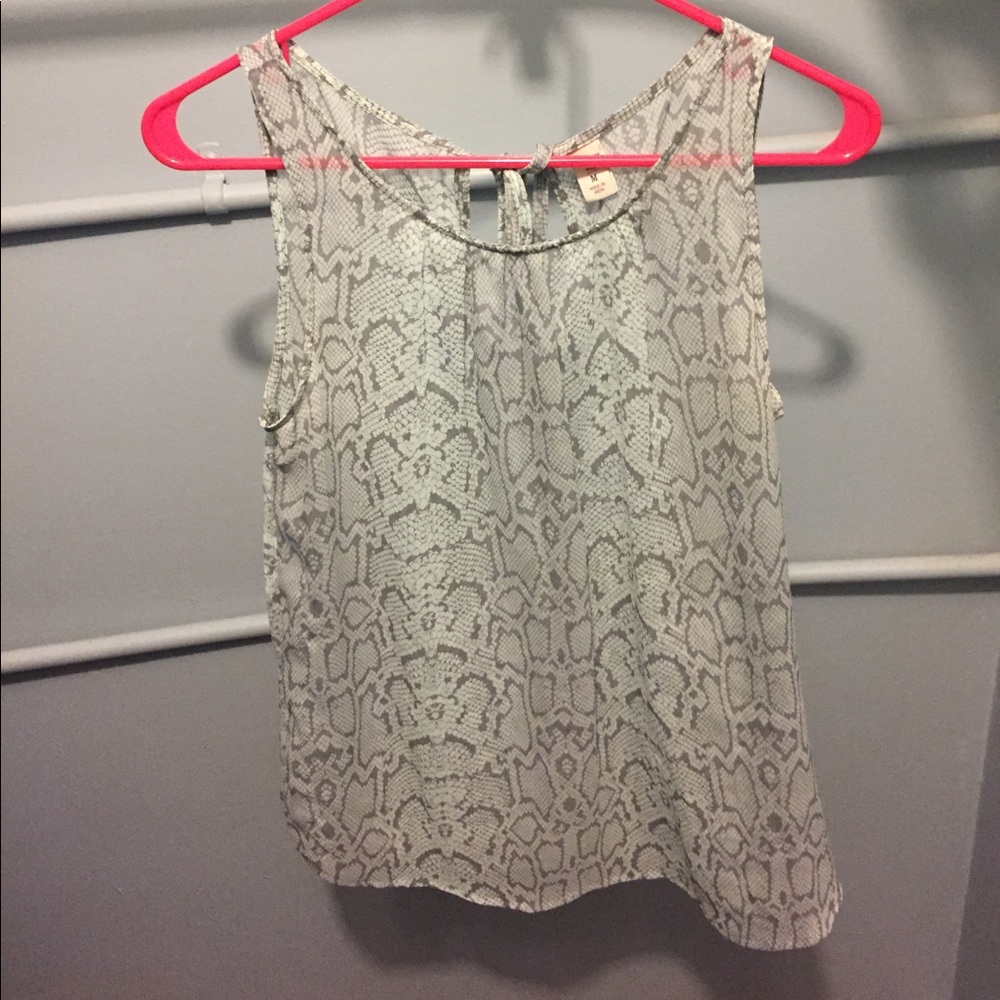 Old Navy Turquoise Reptile Print Tank