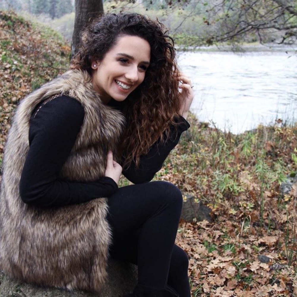Faux fur vest!