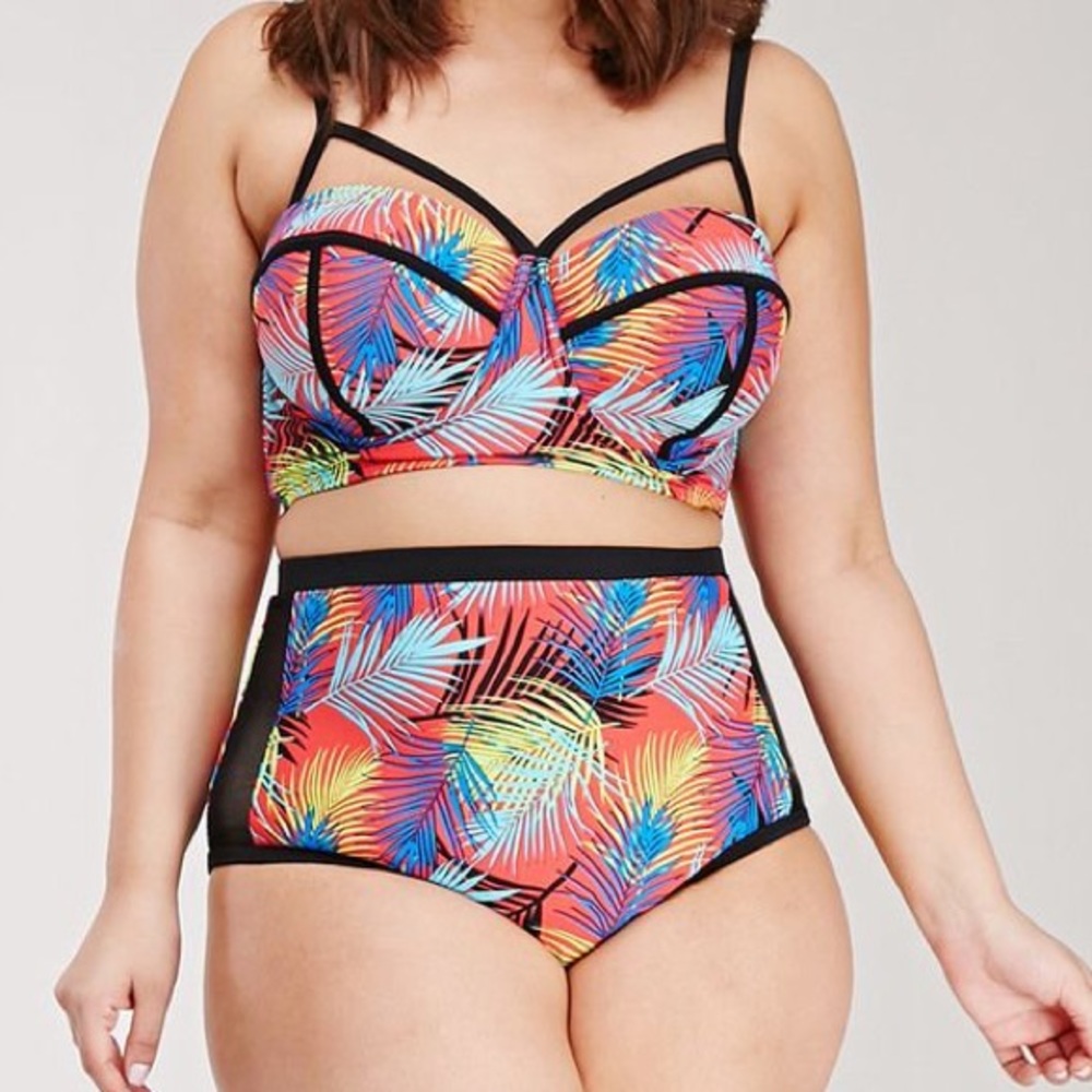 Forever 21 plus Caged bathing suit top